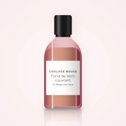 Fond de teint couvrant à la poudre de perle – Coulisse Rouge, flacon 30 ml, teinte 07 Beige clair doré
