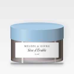 Crème coiffante Sève d'Érable à la cire de riz – Mélèze & Givre, pot 75 ml