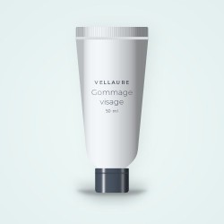 Gommage visage haute tolérance à l'extrait de kiwi – Vellaure, tube 50 ml