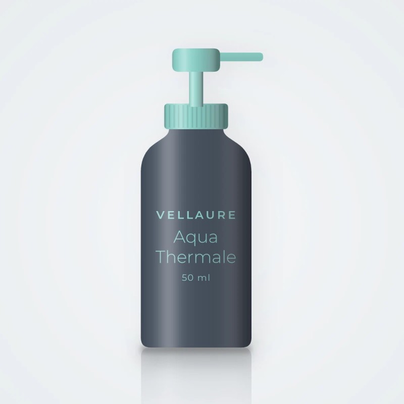 Crème solaire visage toucher sec Aqua Thermale SPF 30 – Vellaure, flacon-pompe 50 ml