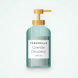 Lait corps Grande Douceur à la vitamine E – Tendrelle, flacon-pompe 200 ml