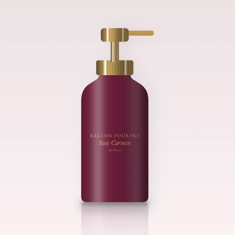 Fond de teint Soie Carmin couvrance modulable – Balcon Pourpre, flacon-pompe 35 ml, teinte 16 Doré