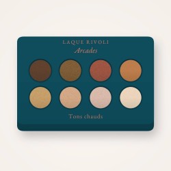 Palette yeux résistante à l'eau Arcades – Laque Rivoli, 4 × 1,2 g, teinte Tons chauds