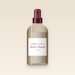 Déodorant Résine Chaude à l'argile blanche – Ambre Sépia, flacon spray 50 ml