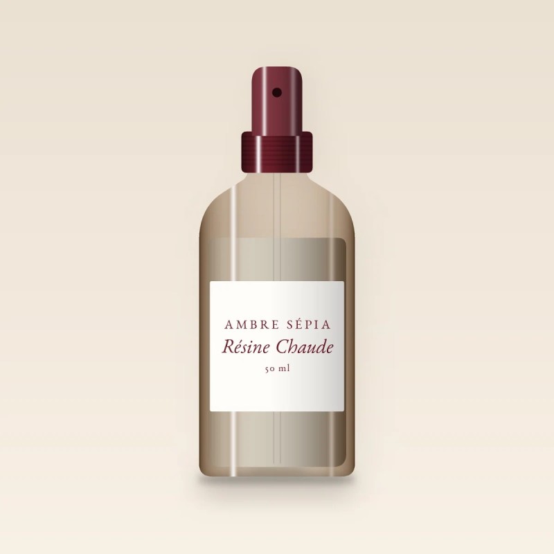 Déodorant Résine Chaude à l'argile blanche – Ambre Sépia, flacon spray 50 ml