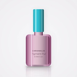 Vernis à ongles effet bombé Pigment Pur – Chromalie, flacon 10 ml, teinte 02 Blanc pur