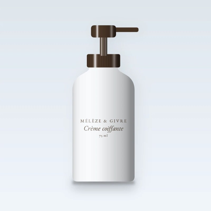 Crème coiffante disciplinante aux extraits d'algues – Mélèze & Givre, flacon-pompe 75 ml