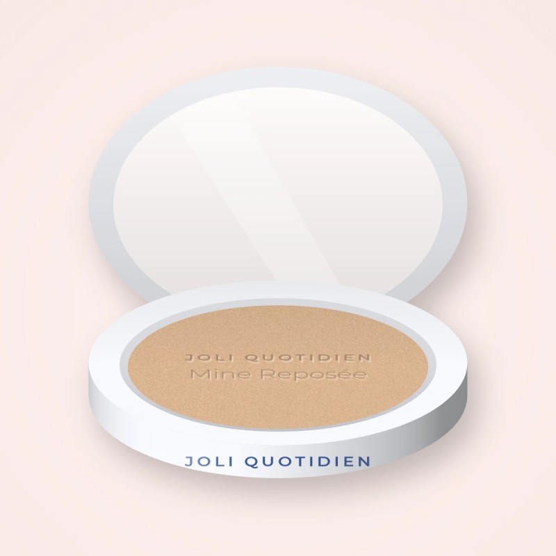 Poudre Mine Reposée confort – Joli Quotidien, boîtier 9 g, teinte 07 Beige naturel