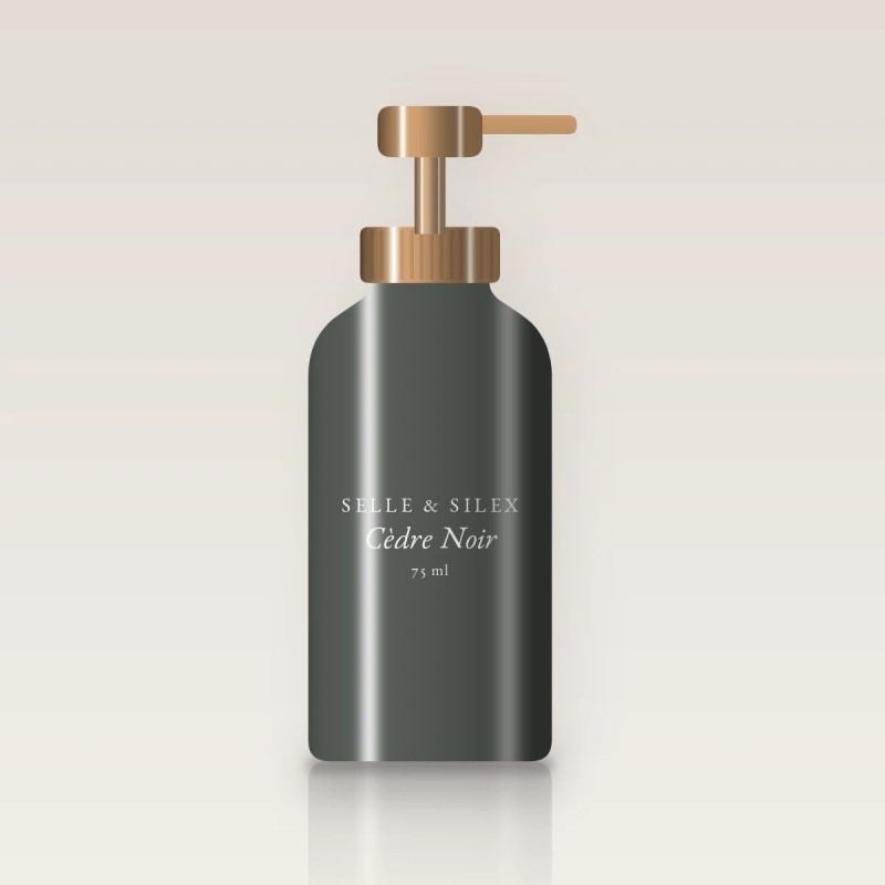 Soin visage Cèdre Noir au charbon végétal – Selle & Silex, flacon-pompe 75 ml