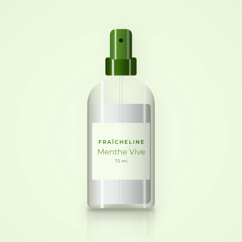 Déodorant Menthe Vive au yuzu – Fraîcheline, flacon spray 75 ml