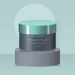 Masque visage coup d'éclat à l'acide salicylique – Vellaure, photo d'ambiance