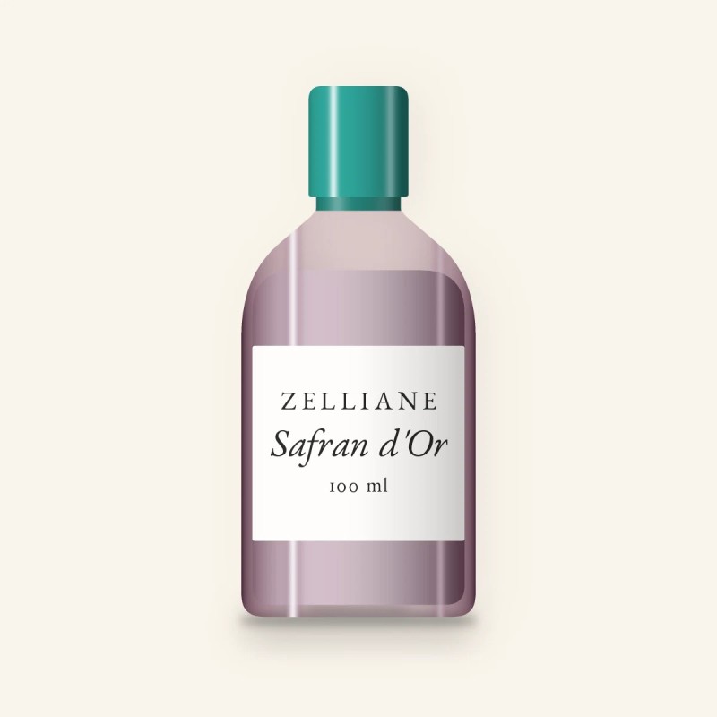 Lotion tonique Safran d'Or à l'hydrolat de romarin – Zelliane, flacon 100 ml