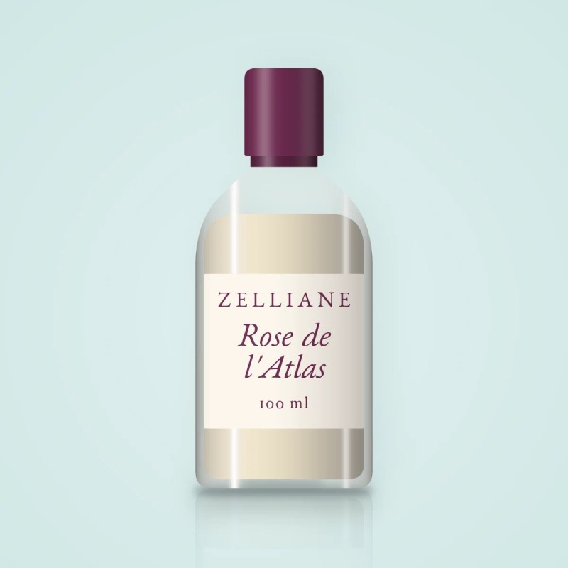 Gel douche Rose de l'Atlas au thé vert – Zelliane, flacon 100 ml