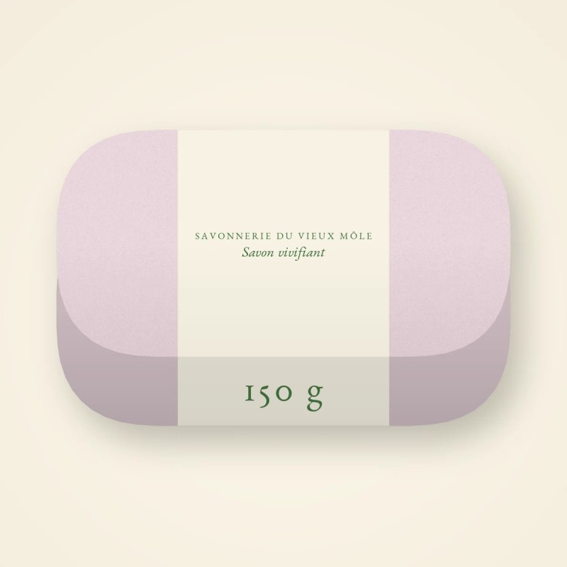 Savon surgras vivifiant à la spiruline – Savonnerie du Vieux Môle, pain 150 g