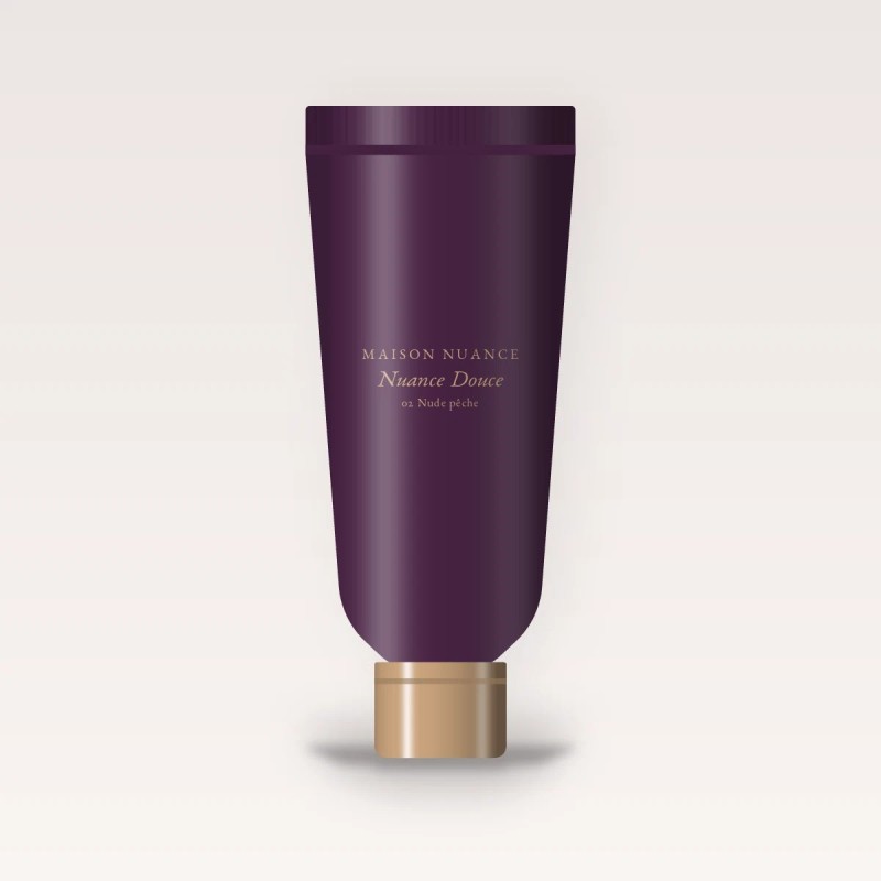 Gloss Nuance Douce effet bouche pulpeuse – Maison Nuance, tube 4 ml, teinte 02 Nude pêche