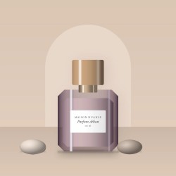 Parfum délicat à la fleur de tiaré pour femme – Maison Nuance, photo d'ambiance