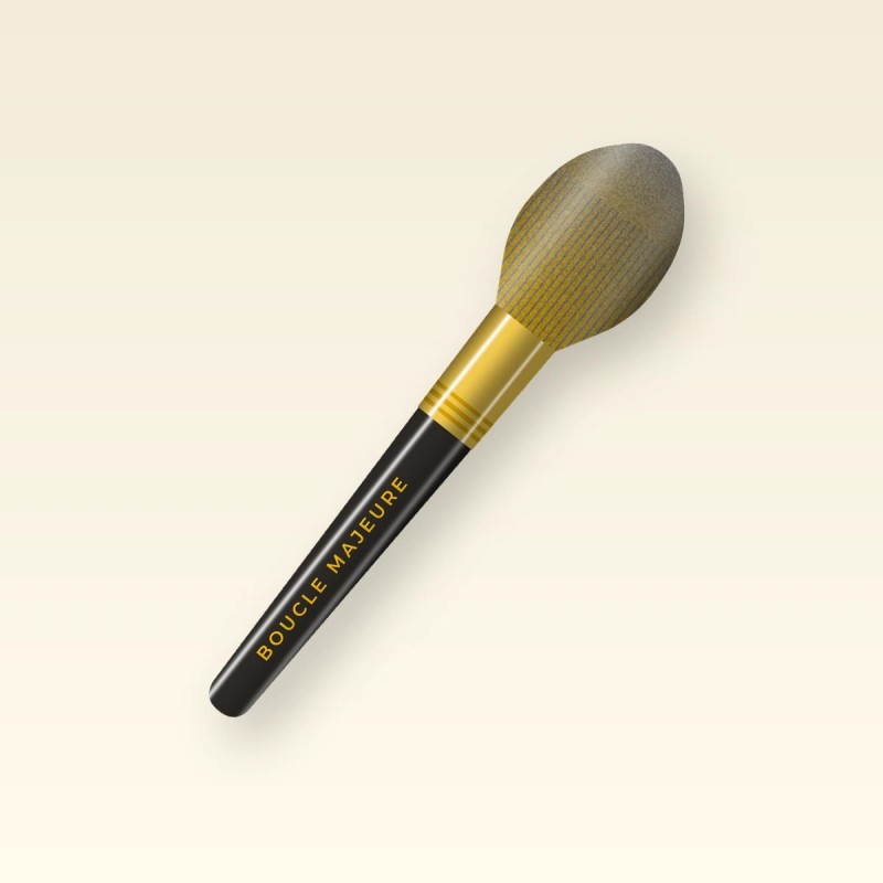 Brosse demi-ronde en bois d'acacia – Boucle Majeure, vue de face