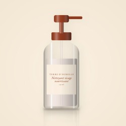 Nettoyant visage nourrissant à l'huile de jojoba – Terre d'Ocrelle, flacon-pompe 150 ml