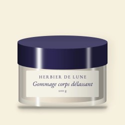 Gommage corps délassant au sucre et à l'huile de noisette – Herbier de Lune, pot 200 g