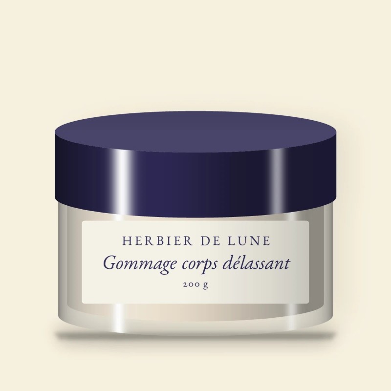 Gommage corps délassant au sucre et à l'huile de noisette – Herbier de Lune, pot 200 g