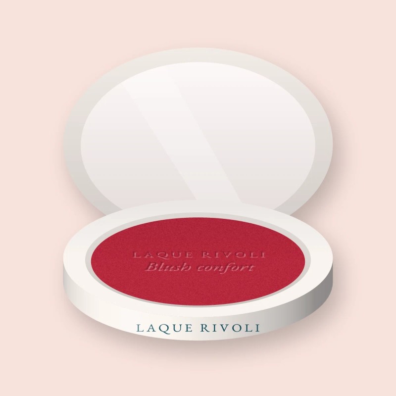 Blush confort à l'huile de rose musquée – Laque Rivoli, boîtier 4 g, teinte 16 Cerise