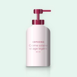 Crème solaire visage légère à la vitamine E SPF 30 – Sopoong, flacon-pompe 50 ml