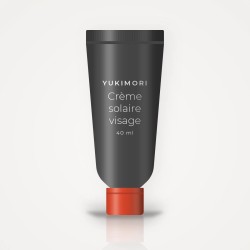 Crème solaire visage fraîcheur au beurre de karité SPF 50 – Yukimori, tube 40 ml