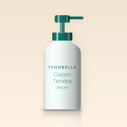 Cocon Tendre nettoyant visage apaisant – Tendrelle, flacon-pompe 200 ml