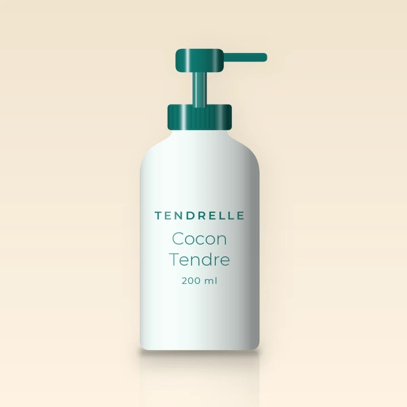 Cocon Tendre nettoyant visage apaisant – Tendrelle, flacon-pompe 200 ml