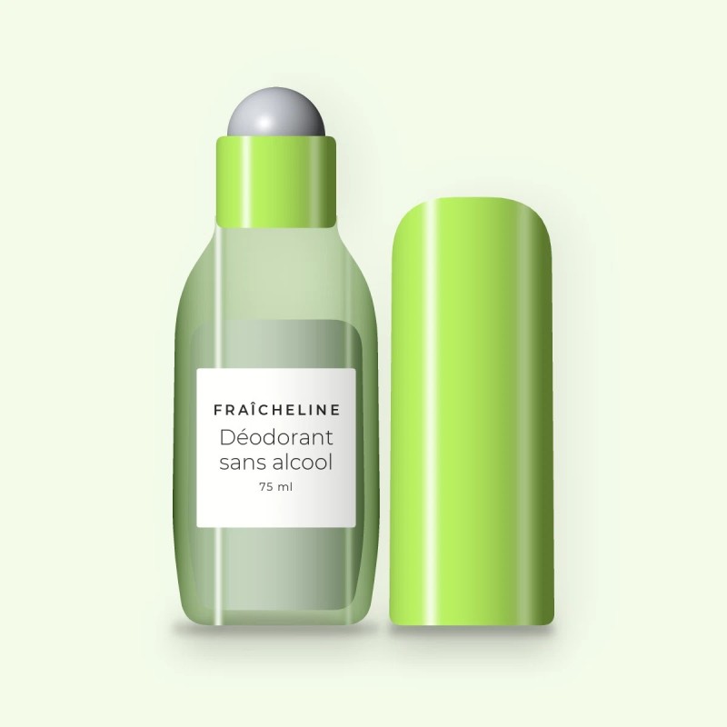 Déodorant sans alcool au pin sylvestre – Fraîcheline, flacon roll-on 75 ml