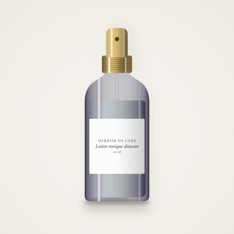 Lotion tonique douceur à l'eau de bleuet – Herbier de Lune, flacon spray 100 ml