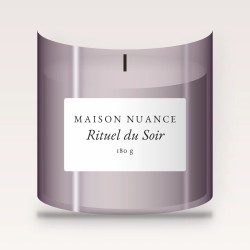 Bougie parfumée Rituel du Soir intimiste – Maison Nuance, pot en verre 180 g
