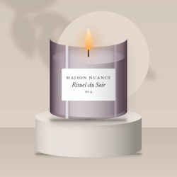 Bougie parfumée Rituel du Soir intimiste – Maison Nuance, photo d'ambiance