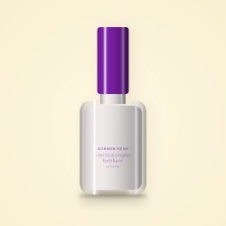 Vernis à ongles fortifiant à l'huile d'abricot – Bonbon Néon, flacon 10 ml, teinte 01 Cristal
