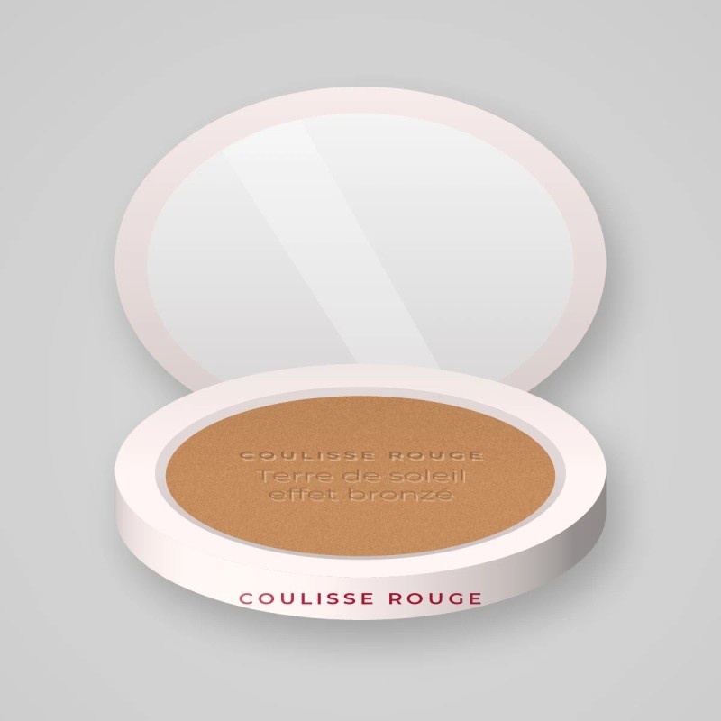 Terre de soleil effet bronzé à la vitamine E – Coulisse Rouge, boîtier 10 g, teinte 04 Miel
