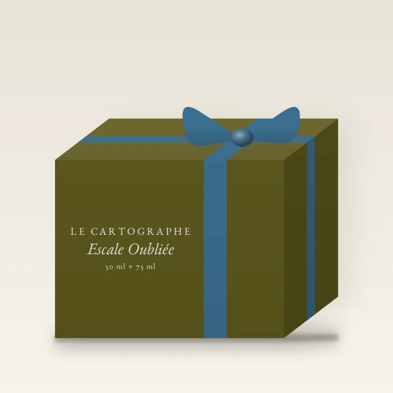 Coffret Escale Oubliée festif à la fleur de tiaré – Le Cartographe, 50 ml + 75 ml