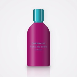 Fond de teint couvrance modulable à l'acide hyaluronique – Chromalie, flacon 30 ml, teinte 20 Ambre