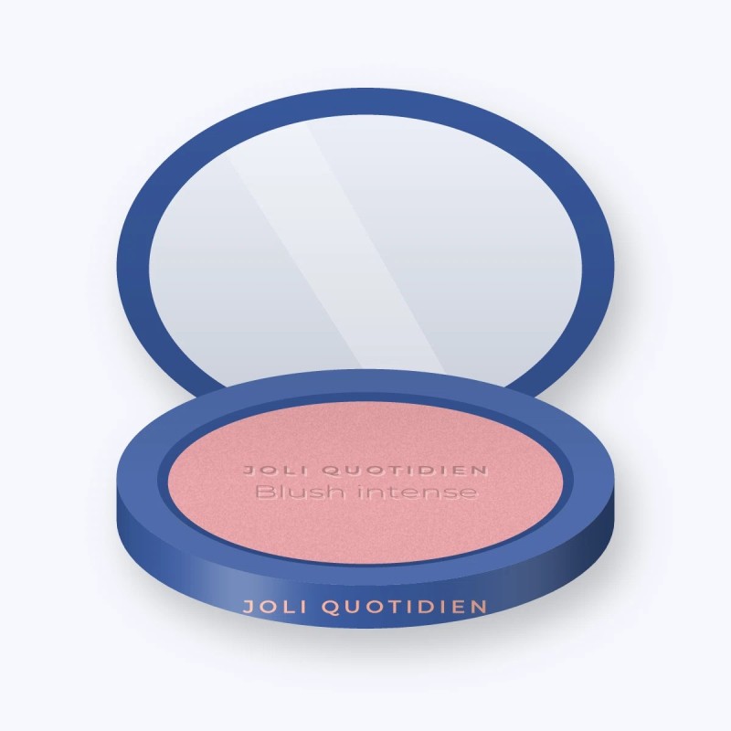 Blush intense à l'huile de camélia – Joli Quotidien, boîtier 6 g, teinte 01 Rose poudré