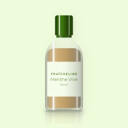 Huile à barbe Menthe Vive naturelle – Fraîcheline, flacon 30 ml