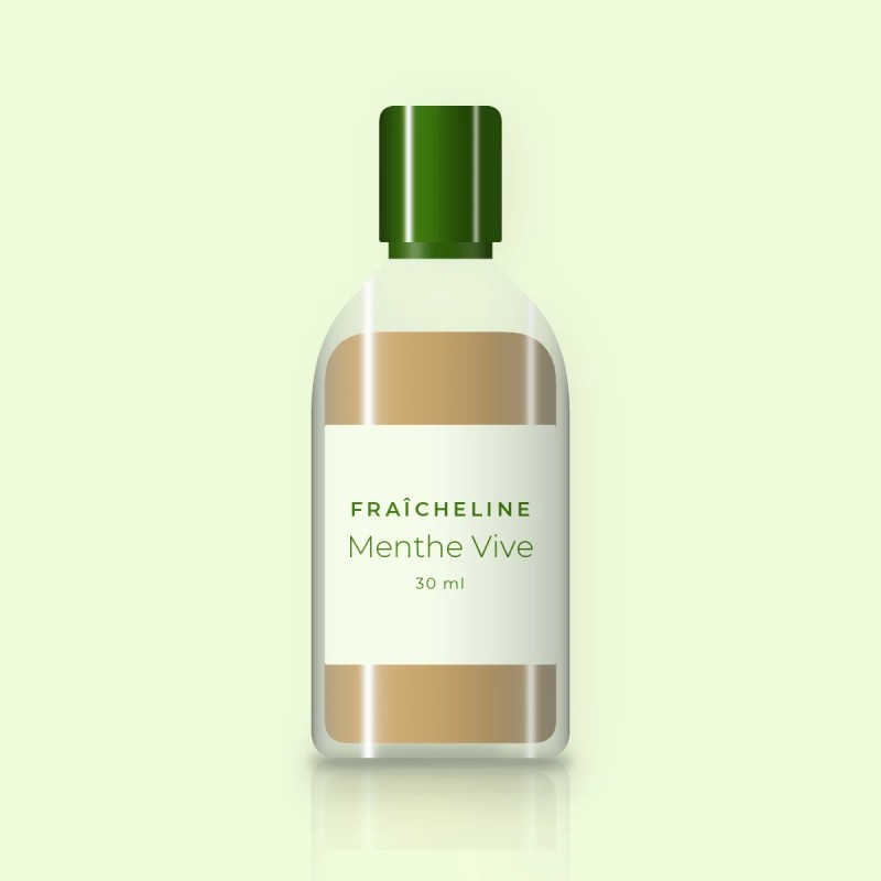 Huile à barbe Menthe Vive naturelle – Fraîcheline, flacon 30 ml