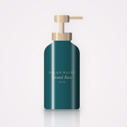 Nettoyant visage Grand Bain à l'eau de rose – Palais Nacré, flacon-pompe 200 ml