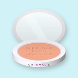Blush effet santé à l'huile de jojoba – Chromalie, boîtier 4 g, teinte 03 Pêche