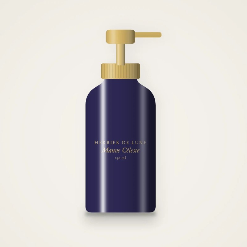 Gel douche Mauve Céleste énergisant – Herbier de Lune, flacon-pompe 250 ml