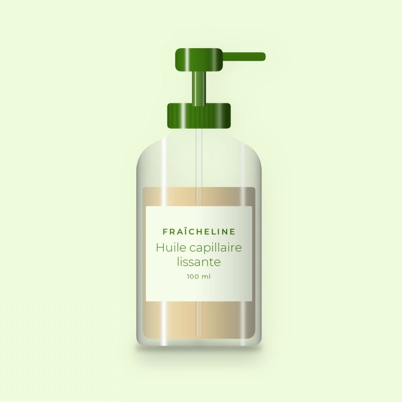 Huile capillaire lissante à l'inca inchi – Fraîcheline, flacon-pompe 100 ml