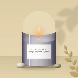 Bougie parfumée raffinée à la tubéreuse – Herbier de Lune, photo d'ambiance