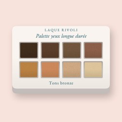 Palette yeux longue durée à l'huile de raisin – Laque Rivoli, 9 × 1 g, teinte Tons bronze