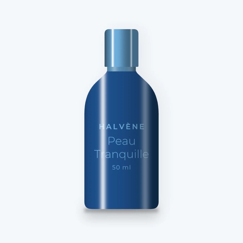 Huile corps Peau Tranquille satinante – Halvène, flacon 50 ml