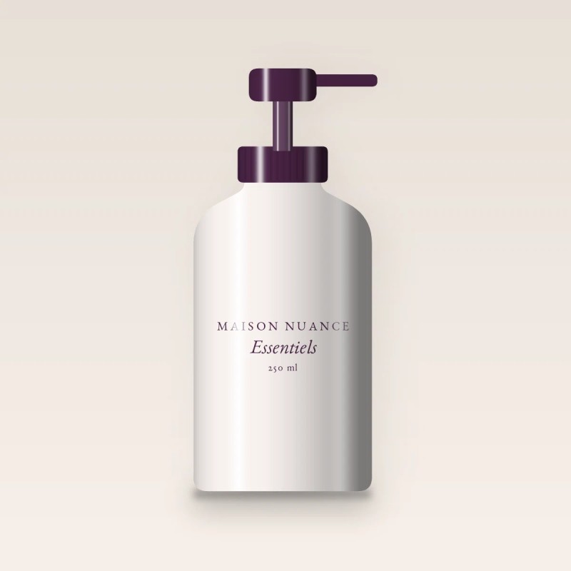 Lait corps Essentiels à l'huile de camélia – Maison Nuance, flacon-pompe 250 ml