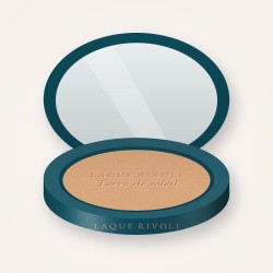 Terre de soleil effet sculpté à l'huile de coco – Laque Rivoli, boîtier 15 g, teinte 01 Hâle léger
