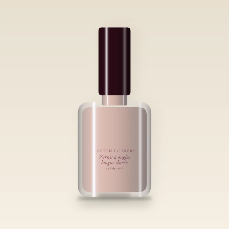 Vernis à ongles longue durée à l'huile de jojoba – Balcon Pourpre, flacon 10 ml, teinte 04 Beige rosé